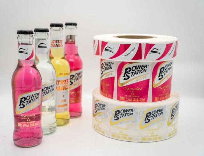 Custom Logo Getränke Flasche Etikett Selbstklebstoff Klares Aufkleber Etikett Papier 6