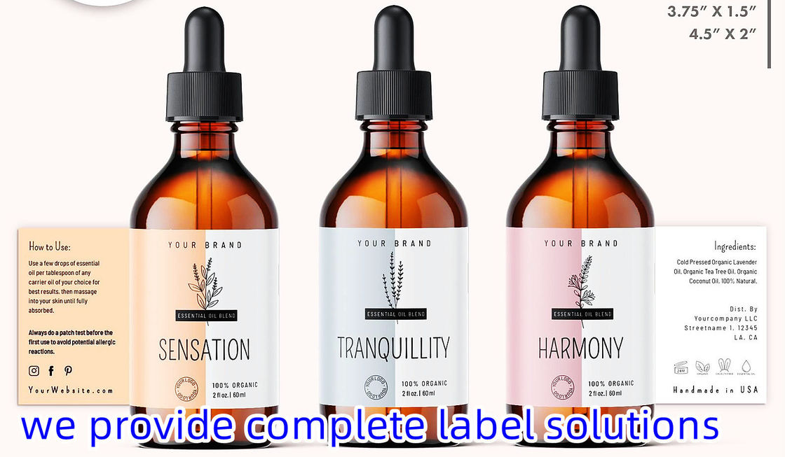 Individuelles Etikett für farbige Adressetiketten große Vinyl-Aufkleber Druckmetall Klebeetikett