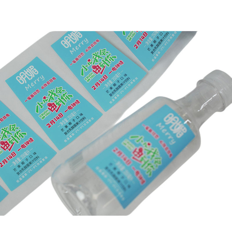 Wasserdichtes und langlebiges selbstklebendes Etikett für Geschmacksflaschen Glanz/Matte Oberfläche und verschiedene Materialien