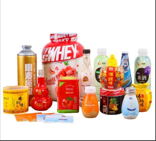 Wasserdichte, schrumpfende Hülsenetiketten für Aromastoffetiketten in weißem BOPP/PE/PP/PVC/PET