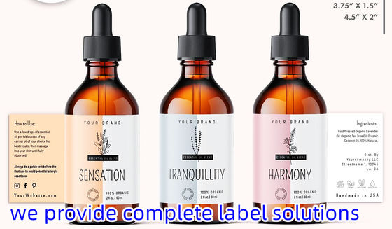 Individuelles Etikett für farbige Adressetiketten große Vinyl-Aufkleber Druckmetall Klebeetikett