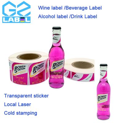 PVC-Transparente Wasserdichte Getränkeflaschenetiketten Wasserflaschenetikette Aufkleber